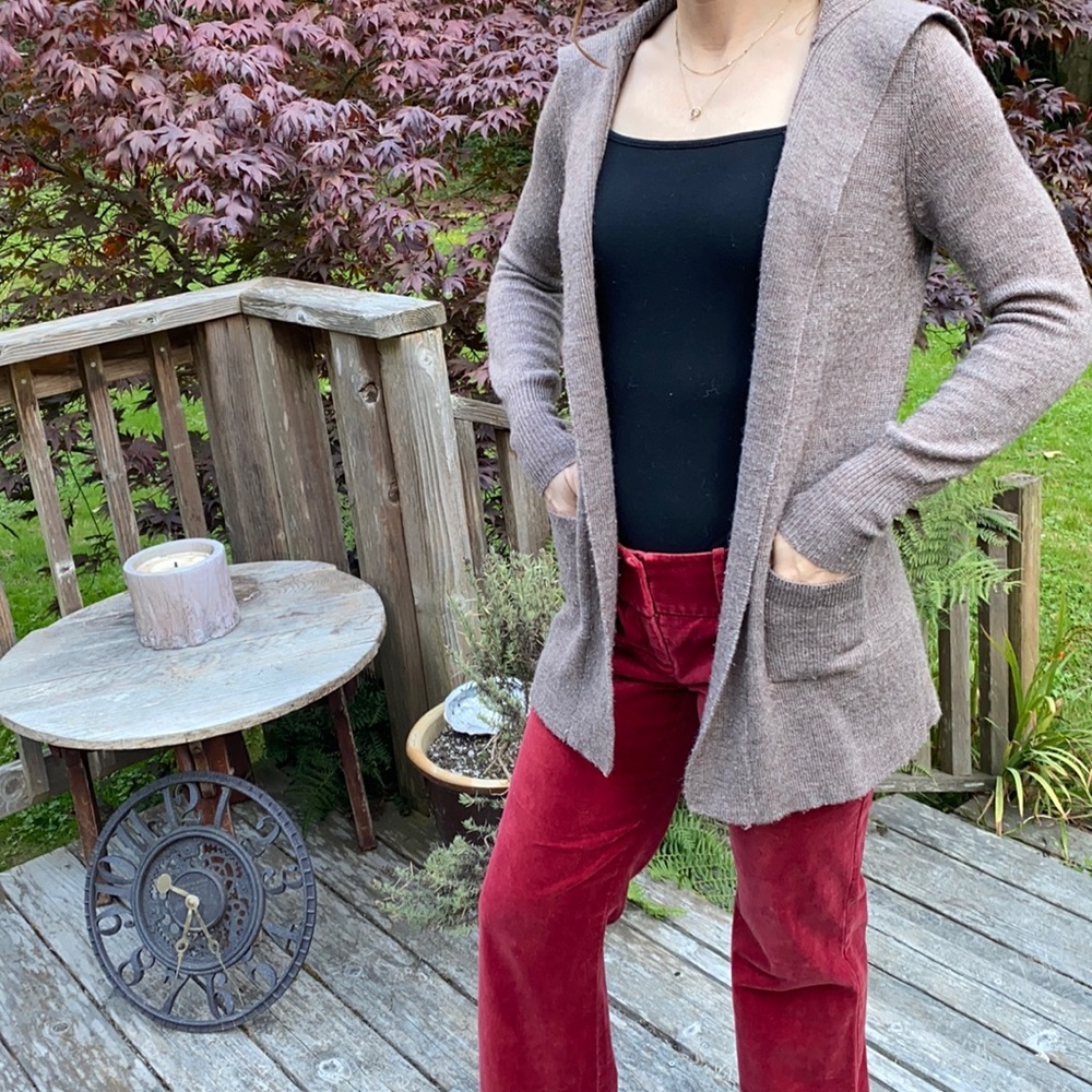 J.Crew Long Sleeve Open Front Knit Cardigan Sweater Wool/alpaca blend Size XS